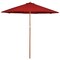 Northlight 8.5ft Outdoor Patio Market Umbrella with Wooden Pole, Red